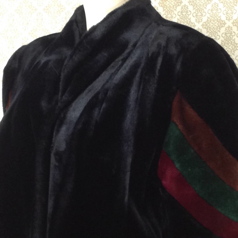 Olympia Fashions Vintage Black  faux fur Coat
